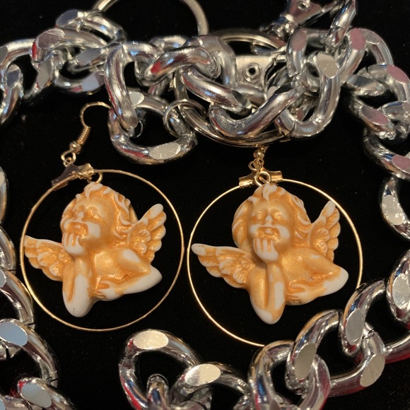 no brand Jewelry - Angel Hoop Earrings 👼